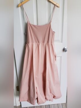 Maeve Anthropologie Blush Pink Balloon Bubble Skirt Maxi Dress XL Balletcore